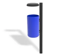 trespolo 1 cestino classico coperchio bombato infissione