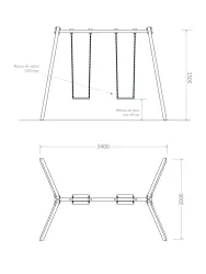 STRONGPLAST and Polyethylene Swing Technical Drawing