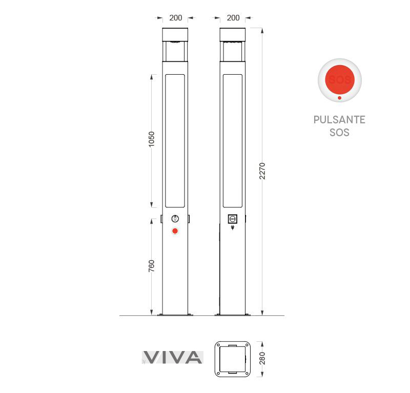 Smart pole dimension