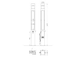 Disegno 2d stazione ricarica