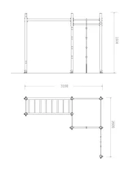 Desenho técnico Estação de workout