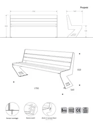 2d panchina zena acciaio laser legno moderna arredo urbano