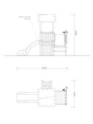 2d prospetti gioco combi strongplast polietilene kit di motaggio struttura combinata