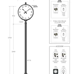 351023 351024 orologio artistico h2570