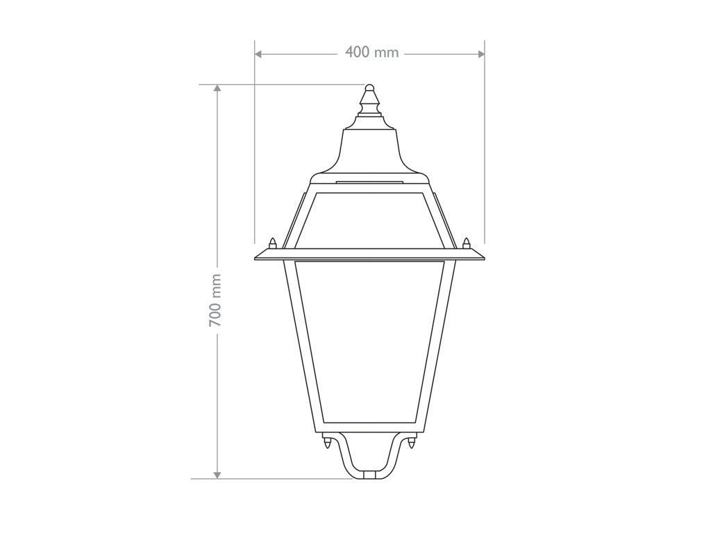 Lanterna quadrata media 603 - 2D