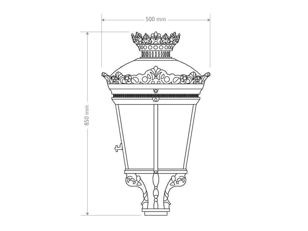 Lanterna artistica tipo imperiale grande - 2D