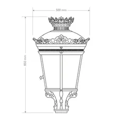 Lanterna artistica tipo imperiale grande - 2D