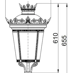 Lanterna artistica tipo imperiale media dimensioni