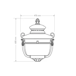 610 lanterna artistica francia alluminio portata 2D