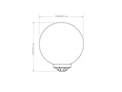GLOBO per illuminazione - misure