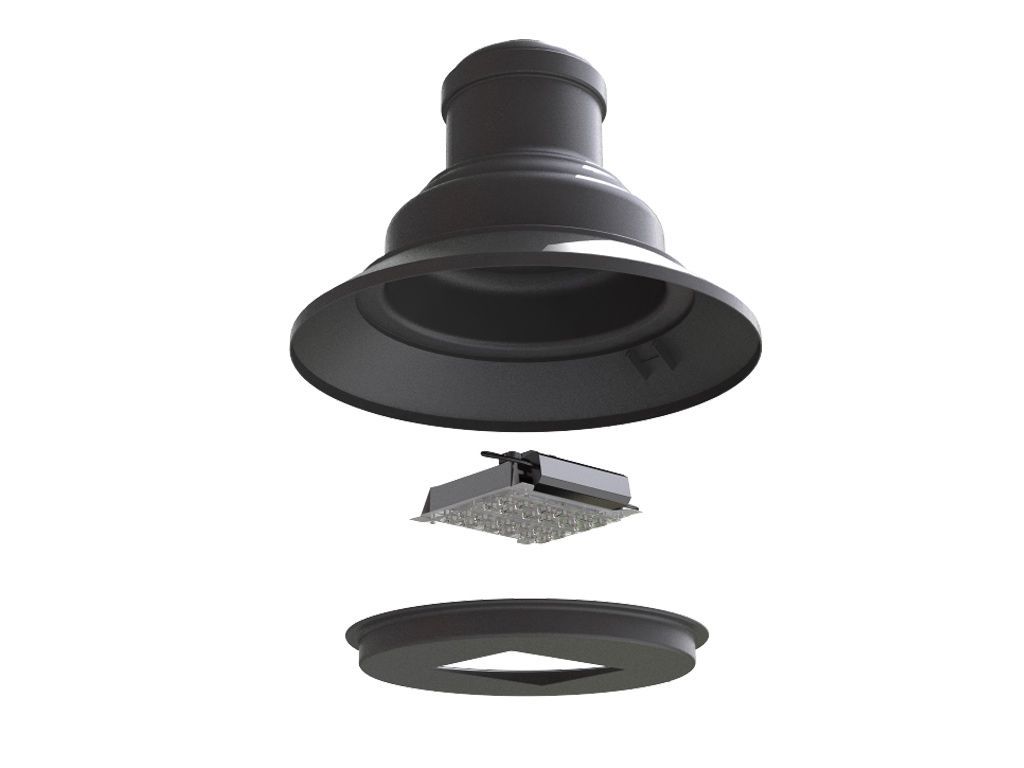 Lampara 632 in alluminio esploso