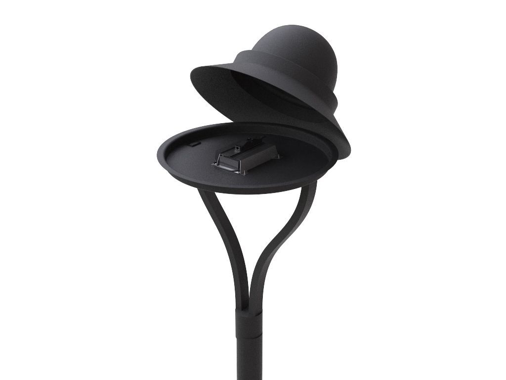 Lampara 636 in alluminio aperta