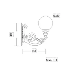 Braccio con sfera Dubai misure