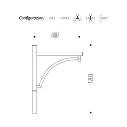 Braccio serie INNER con arco singolo 963345