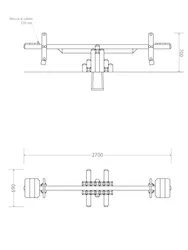 Dimensões do balancé de plástico reciclado