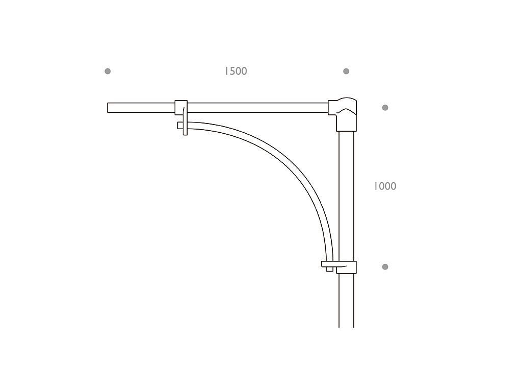 Braccio con arco 508 - dimensioni