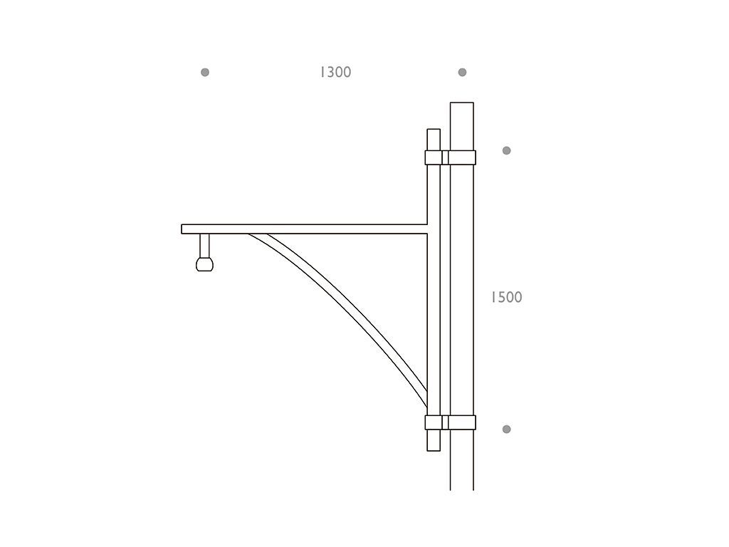 Braccio con arco 510 - dimensioni