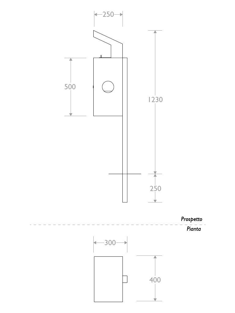 Misure Cestino deizioni canine
