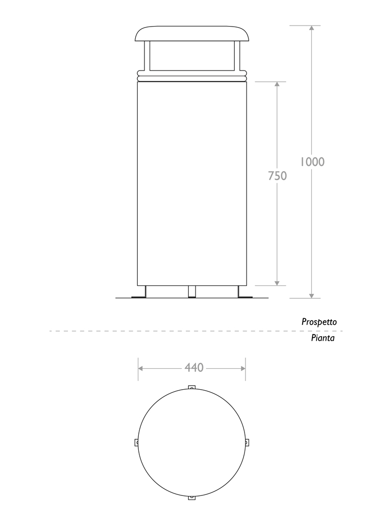 Misure Cestone Loto acciaio