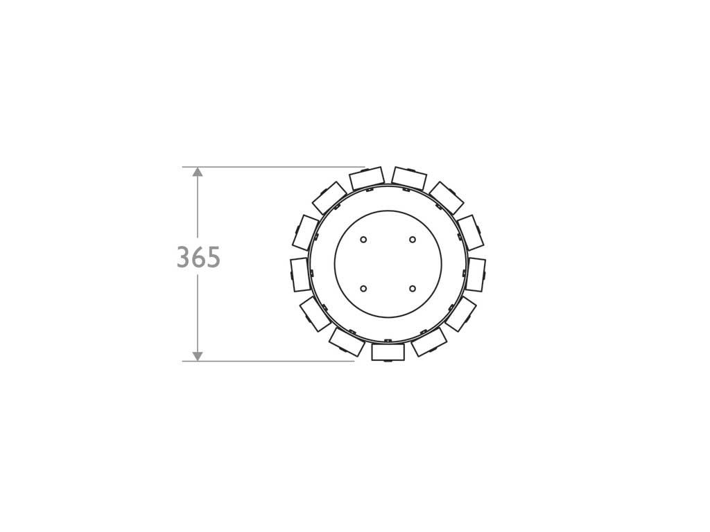 Cestino porta rifiuti in STRONGPLAST o legno - pianta