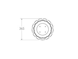 Papelera de STRONGPLAST o madera - Vista en planta