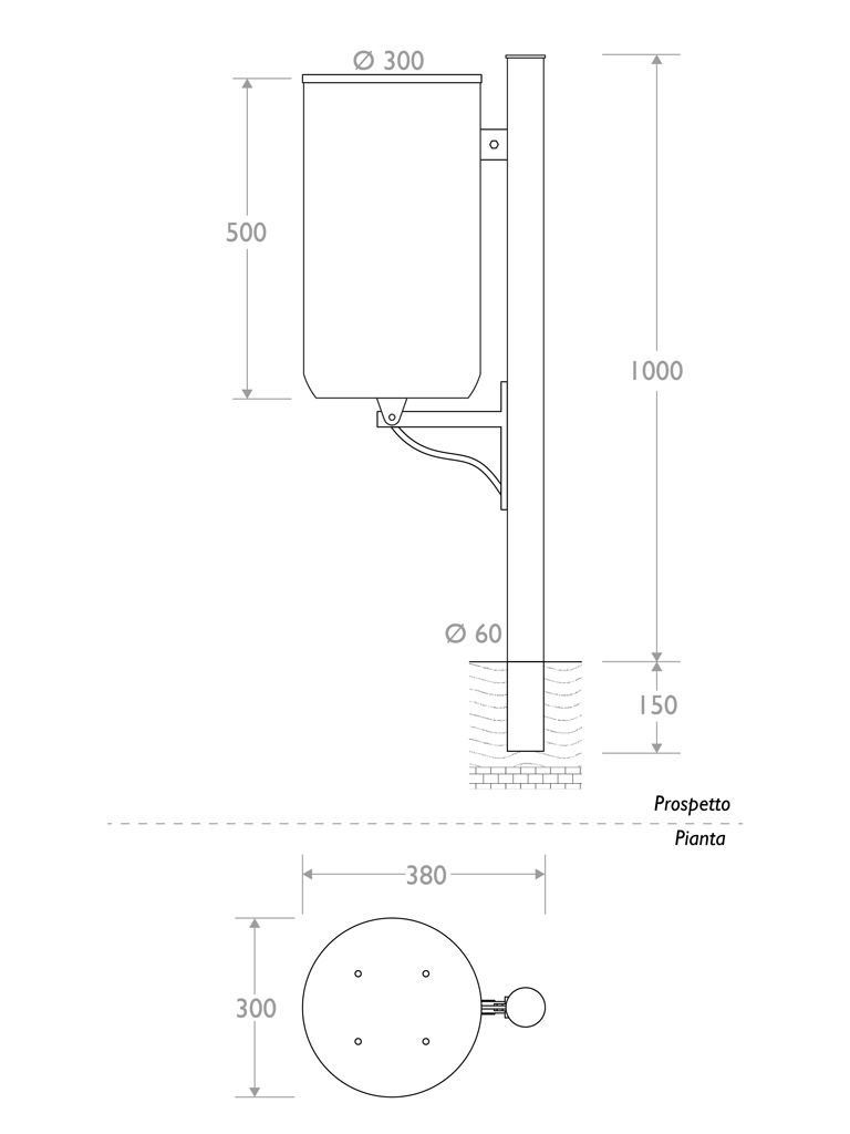Misure Cestino Marinetti