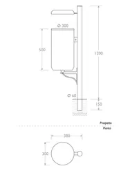 cestino marinetti 330520 singolo infissione coperchio
