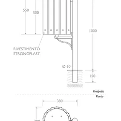 cestino marinetti 330530 singolo infissione rivestito