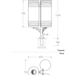 cestino michelangelo 330310 triplo infissione posacenere