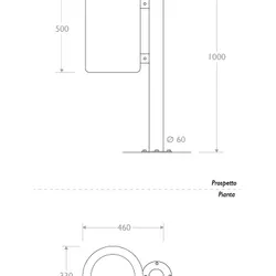 cestino trespolo 330503 singolo flangia