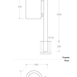 cestino trespolo 330504 singolo infissione