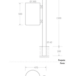 cestino trespolo 330508 singolo infissione coperchio