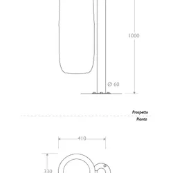 Misure cestino antiterrorismo singolo
