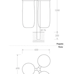 Misure Cestino antiterrorismo con coperchi