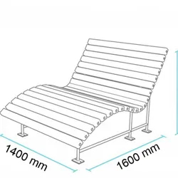 chaise longue en plastico recyclado misure