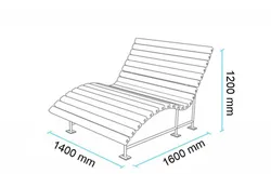 Recycled plastic chaise longue dimensions