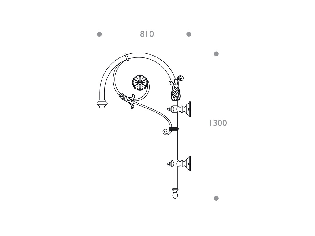 cima a pastorale a muro alluminio ghisa 504 dimensioni