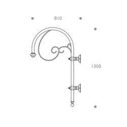 cima a pastorale a muro alluminio ghisa 507 dimensioni