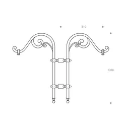 cima a pastorale alluminio ghisa 501 doppio dimensioni