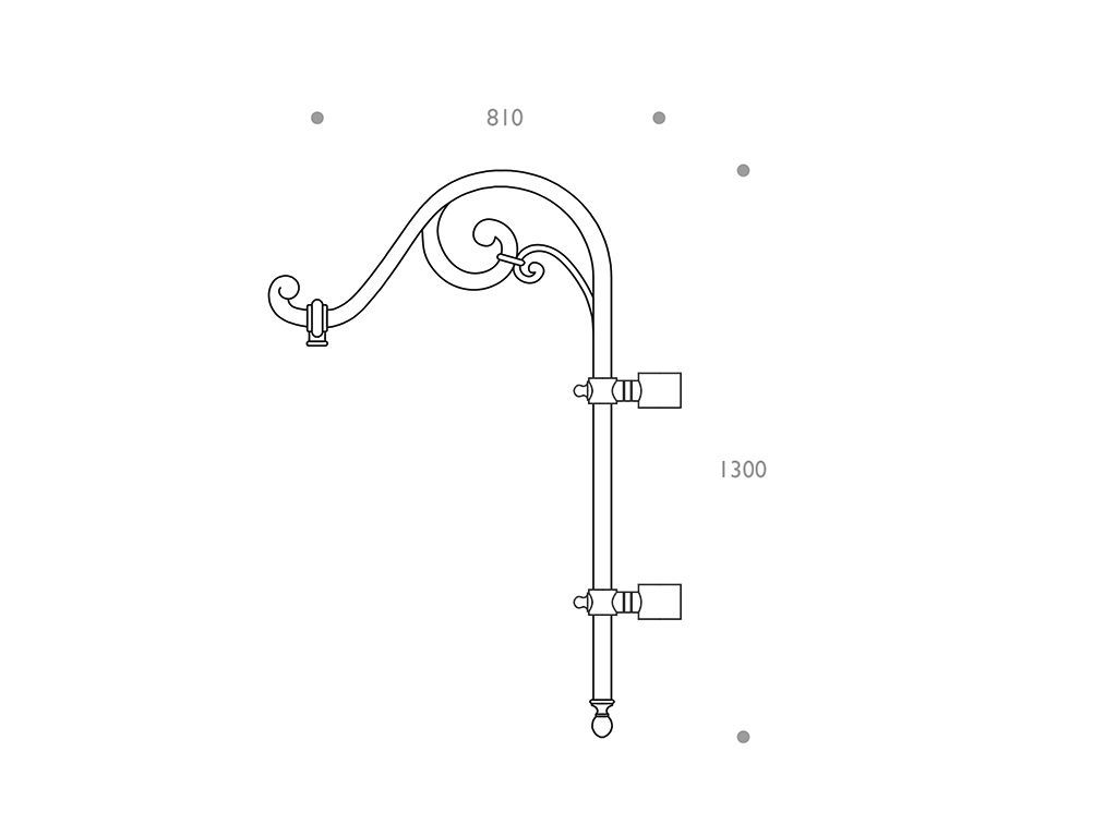 cima a pastorale alluminio ghisa 501 singolo dimensioni
