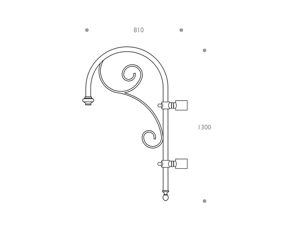 cima a pastorale alluminio ghisa 506 singolo dimensioni