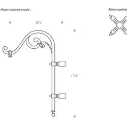 cima a pastorale quadruplo alluminio ghisa 501 dimensioni