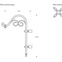 cima a pastorale quadruplo alluminio ghisa 502 dimensioni