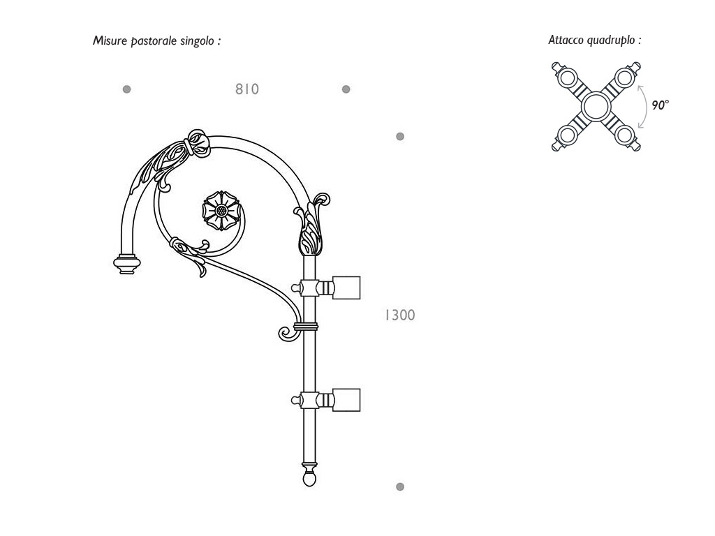 Cima a pastorale 503 - dimensioni