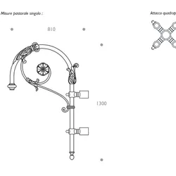 cima a pastorale quadruplo alluminio ghisa 503 dimensioni