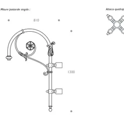 cima a pastorale quadruplo alluminio ghisa 504 dimensioni