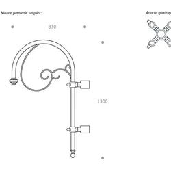cima a pastorale quadruplo alluminio ghisa 507 dimensioni