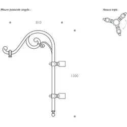 cima a pastorale triplo alluminio ghisa 501 dimensioni