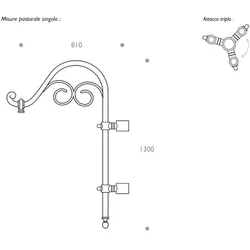 cima a pastorale triplo alluminio ghisa 502 dimensioni