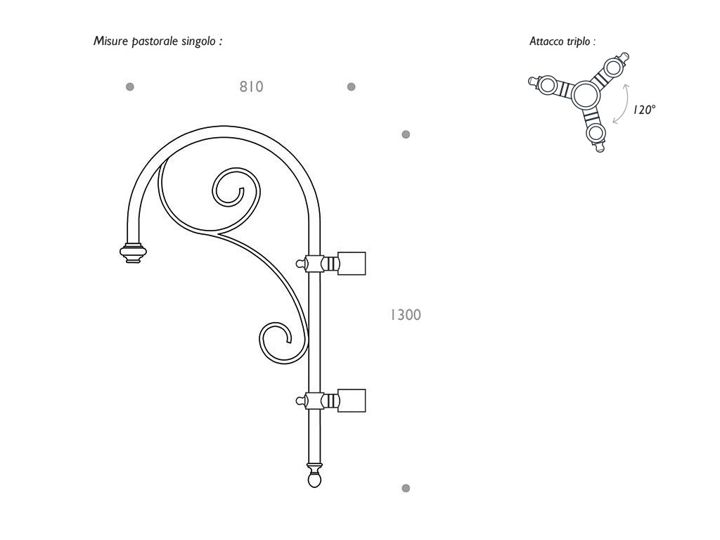 Cima a pastorale 506 - dimensioni